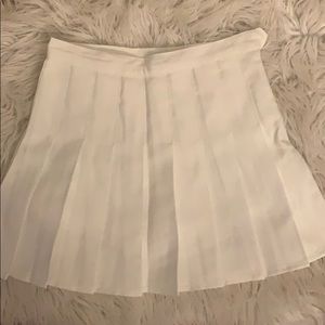 White Pleated Tennis Skirt